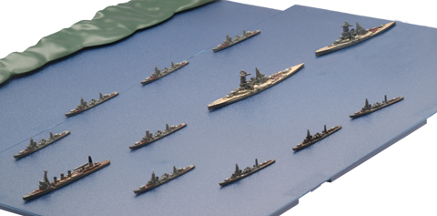 1/3000 軍艦15 ガダルカナル島砲撃挺身隊セット(金剛/榛名/五十鈴/彩色済み上空直衛機付き)｜1/3000  集める軍艦シリーズの通販ならFUJIMI - フジミ模型株式会社の FUJIMI - フジミ模型株式会社