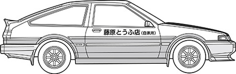 1/24 ISD019 トレノAE86 カーボンボンネット藤原拓海 