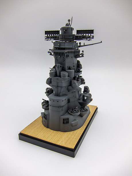 1/200 装備品2EX-4 1/200 戦艦大和 艦橋(純正エッチングパーツ/台座用木甲板シール付き) 